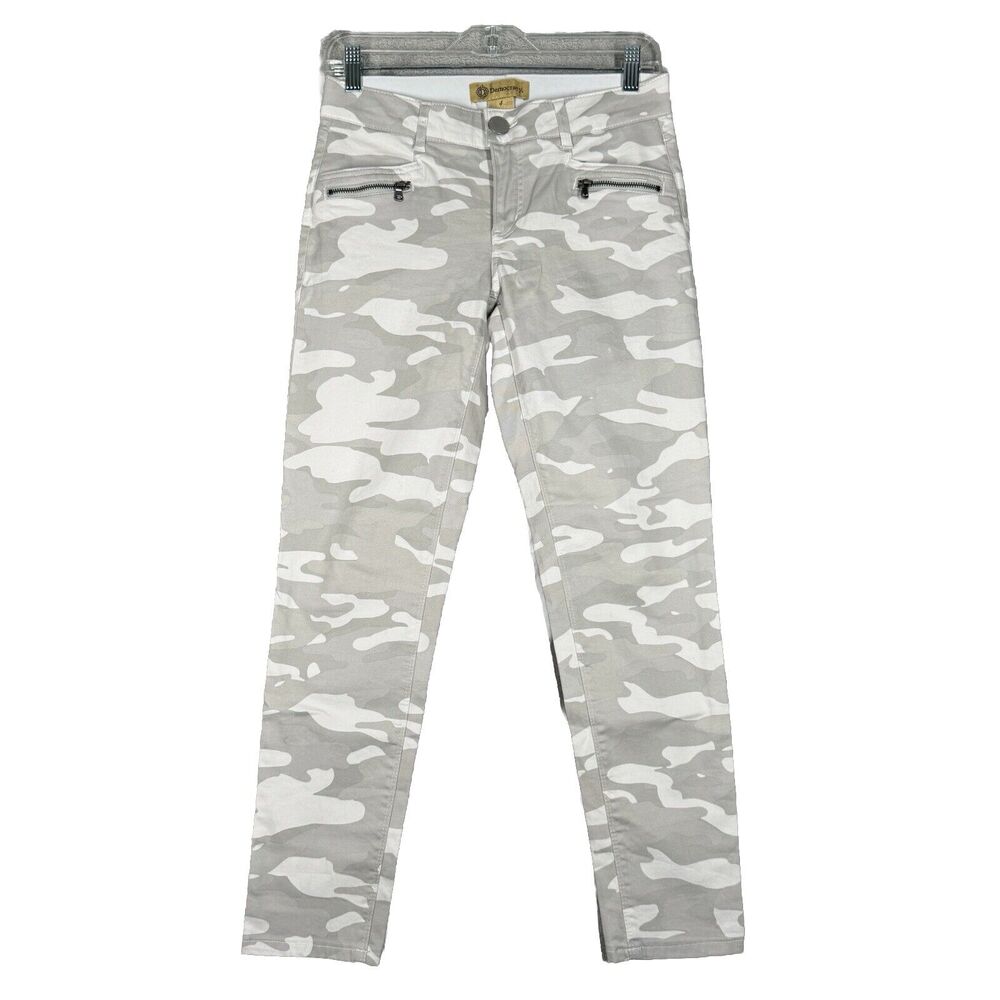 Democracy Pants Womens 4 Gray White Camouflage Ab Technology Utility Streetwear
